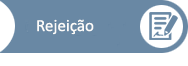 Etiqueta azul com a etapa Rejeição no fluxo de tramitação de uma medida provisória.
